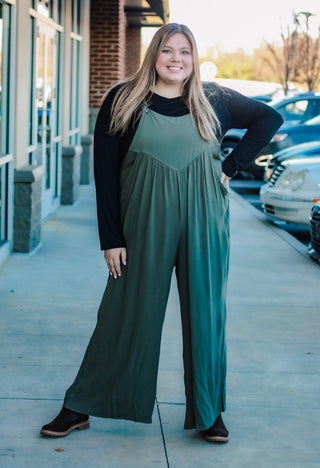 Back in Olive Jumpsuit