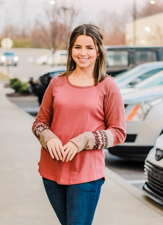 Winter Wishes Mauve Top