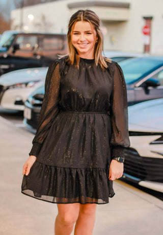 All The Glitter Black Dress