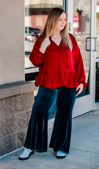 Smarty Pants Velvet in Teal