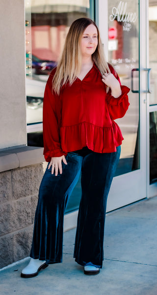 Smarty Pants Velvet in Teal