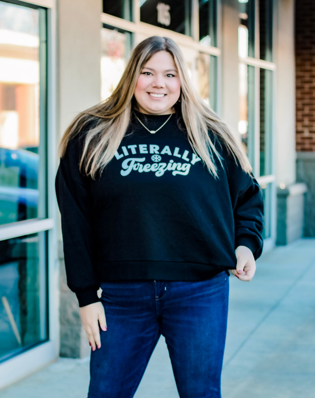 Literally Freezing Sweatshirt in Black