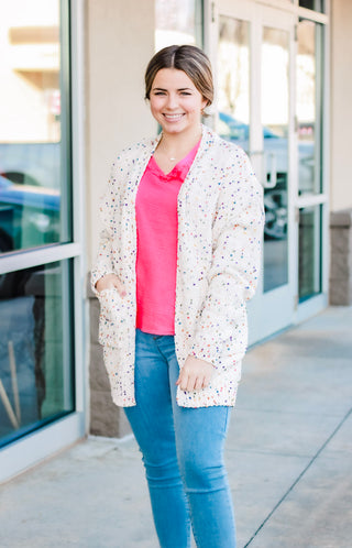 Team Player Confetti Cardigan
