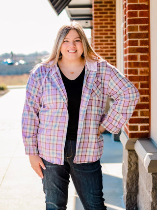 Springtime Shacket in Purple