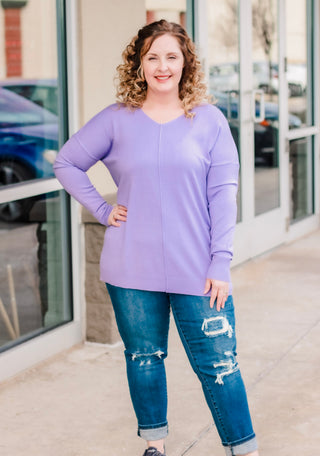 Cold Days Sweater in Lavender