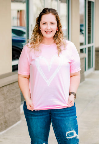 Sweetheart Tee on Pink
