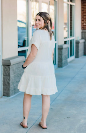 Go Back Home Dress in Ivory