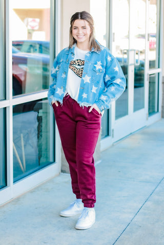 Relax with Me Lounge Pants in Burgundy