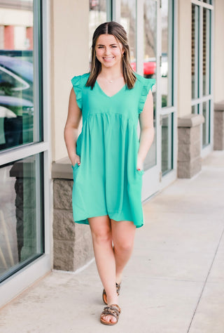 Going Crazy Dress in Teal