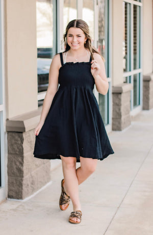 Can't Hurry Love Dress in Black