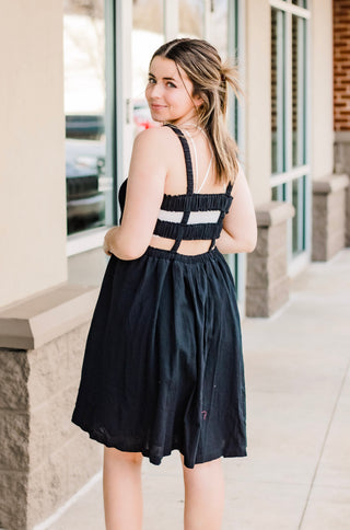 Can't Hurry Love Dress in Black