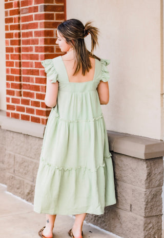 Sweet Retreat Sage Midi Dress