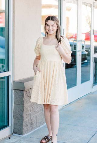 Petal to the Metal Floral Dress in Yellow