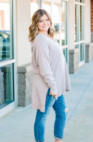 Piece of My Heart Sweater in Ash Mocha