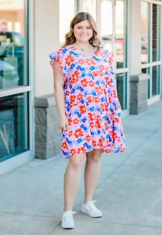 You're Groovy Floral Dress