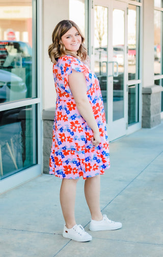 You're Groovy Floral Dress