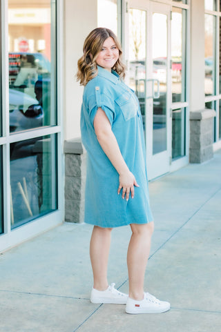 Meet Your Match Dress in Blue