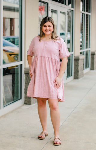 You're My Babydoll Mineral Wash Dress