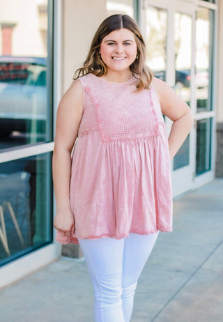 Catching Feelings Tank in Rose