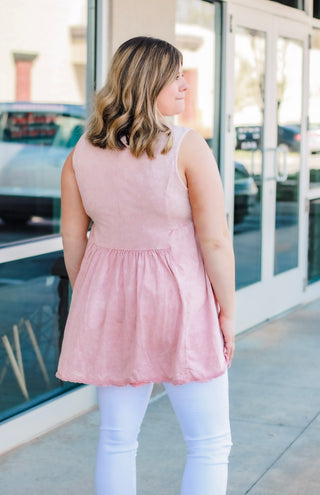 Catching Feelings Tank in Rose