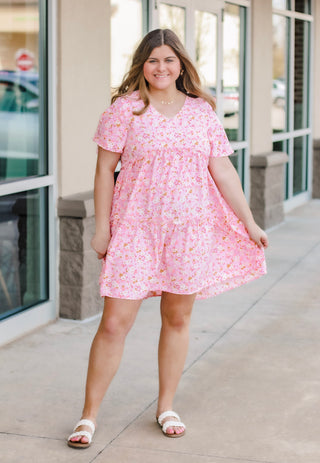 Made for Summer Floral Dress in Candy Pink