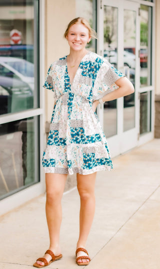 Most Wanted Floral Dress in Blue