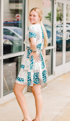 Most Wanted Floral Dress in Blue