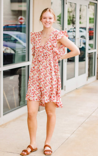 Orange Grove Floral Dress