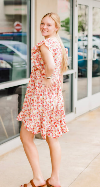 Orange Grove Floral Dress