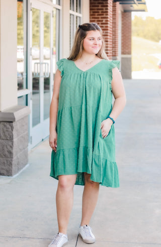 Fun & Flirty Sage Dress