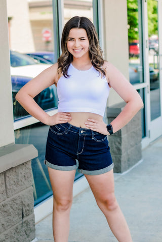 Just Crop It White Tank