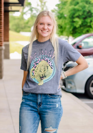 Pastel Def Leopard Vintage Tee