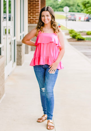 Hey Hottie Pink Tank
