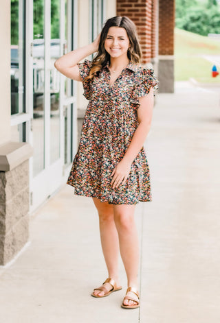 Breath of Fresh Air Ruffle Sleeve Dress