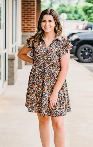 Breath of Fresh Air Ruffle Sleeve Dress