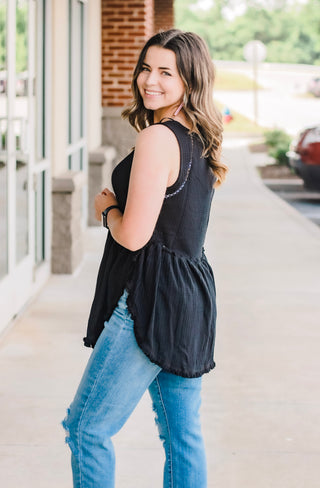 We Meet Again Black Tank