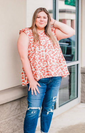 Pardon My Perfection  Floral Tiered Top