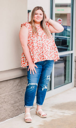 Pardon My Perfection  Floral Tiered Top