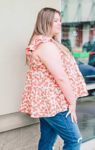 Pardon My Perfection  Floral Tiered Top