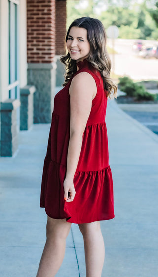 Always Gonna Love You Dress in Deep Red