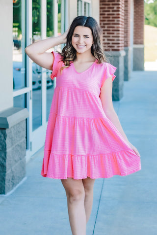 Let's Take a Trip Coral Dress