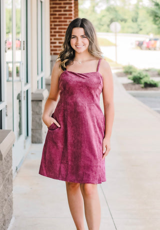 Yours Truly Corduroy Dress