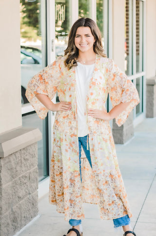 Sweet Summertime Floral Duster