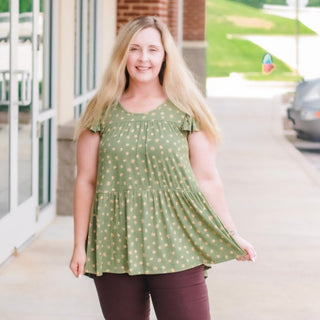 Take It Easy Ribbed Babydoll Top