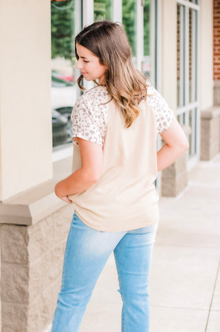 Cafe Latte Leopard Star Top
