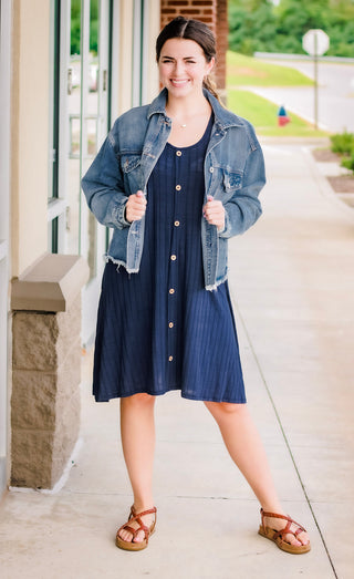 Midnight Memories Ribbed Dress