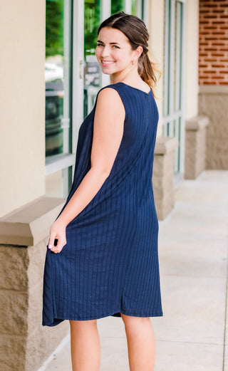 Midnight Memories Ribbed Dress