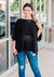 Love Punch Poncho in Black