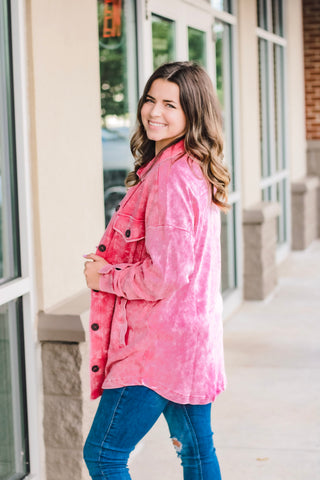 All Call Acid Wash Shacket
