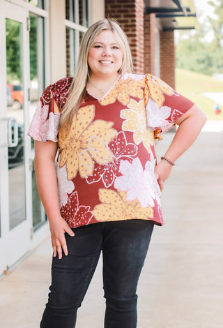 Larger than Life Floral Print Top